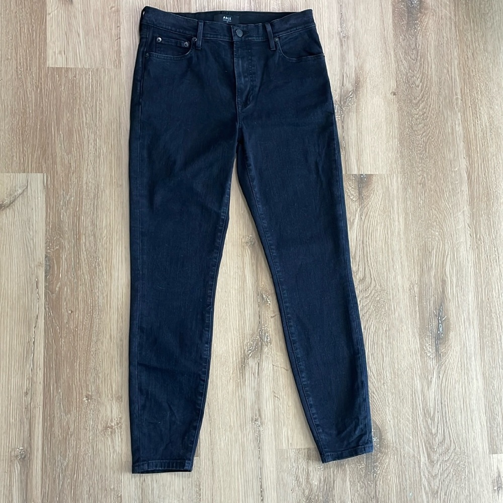 Women’s ABLE black Clarissa high rise skinny jeans size 28